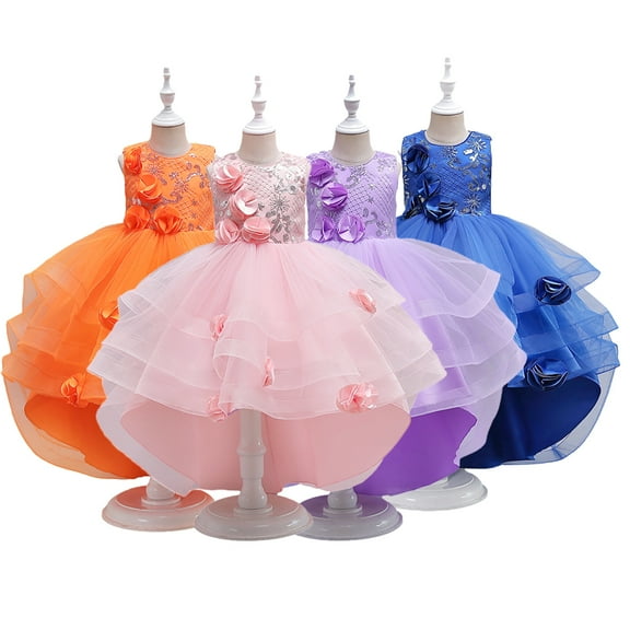 Esaierr Kids Toddlers Girls Princess Dress Tutu Birthday Dresses for Girls Pageant Dresses for Baby Girls Flower Girl Dresses for Wedding Piano Performance Dress for 4-11Y