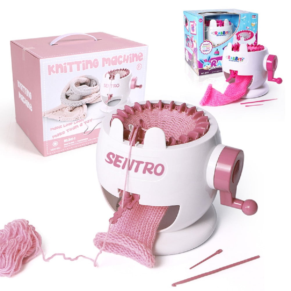 Esaierr Knitting Machine 22 Needles Smart Knitting Round Loom Machine,Knitting Rotating Double Knit Loom Machine Kit for Kids Knit Scarf Hat Sock Machine