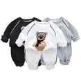 thumbnail image 1 of Esaierr Little Boys Girls 2PCS Sweatshirt Pants Set Unisex Kids Toddler Boys Girls 2PCS Sweat Suits Spring Fall Tracksuits Pants Outfits Set Soft Comfortable Baby Clothes Outfits Set for 1-5Y, 1 of 8