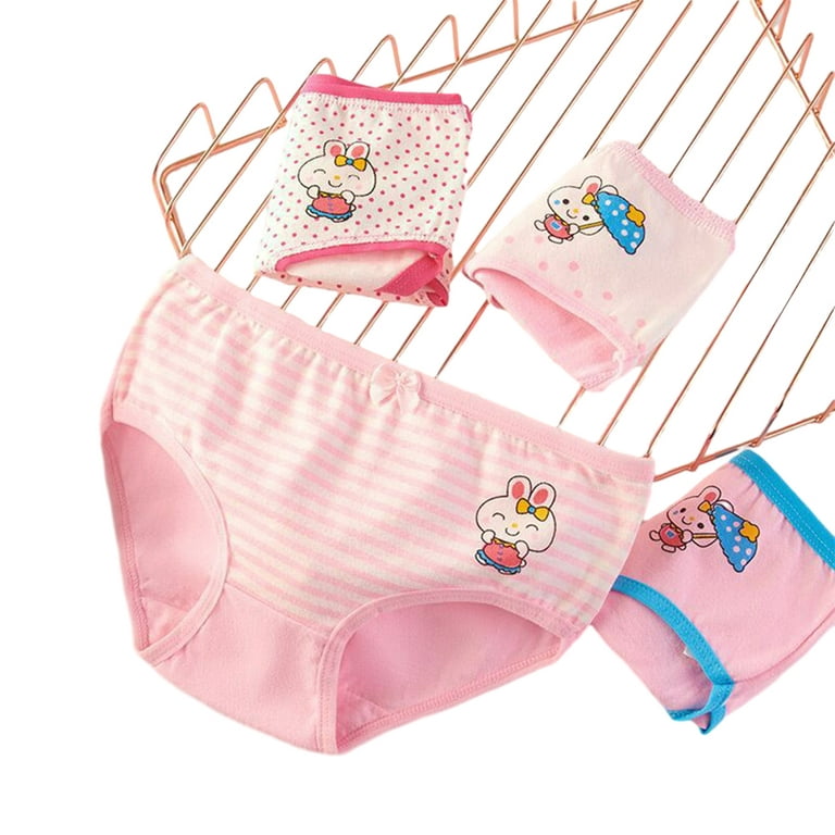 Esaierr Kids Toddler Baby Girls Underwear 2-12Y Cartoon Cotton Boxer Panties  Four Corners Shorts 3 Pack Briefs Boy Shorts for Girls 