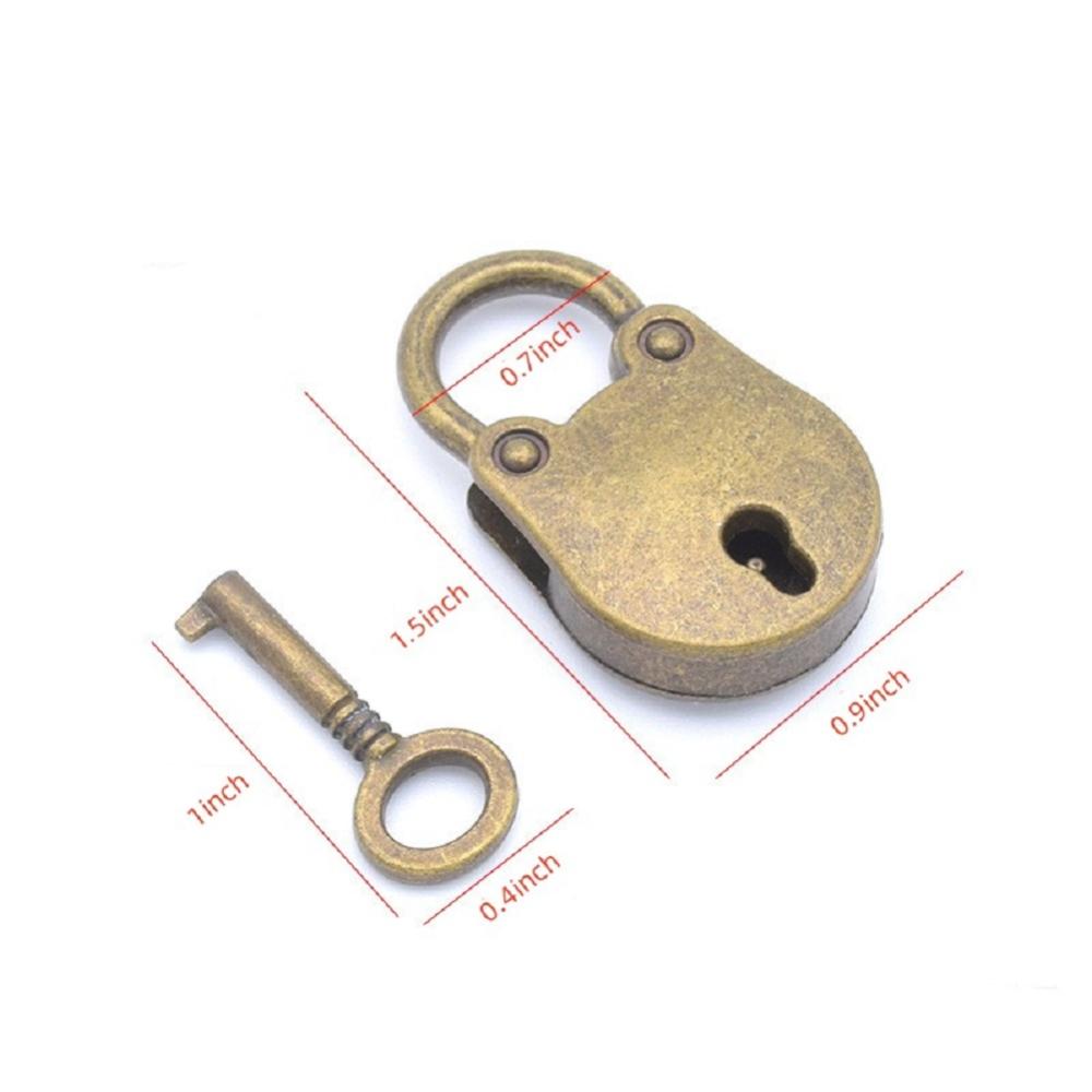 Esaierr Mini Vintage Mini Bear Padlock Key Lock Antique Style Small Key ...