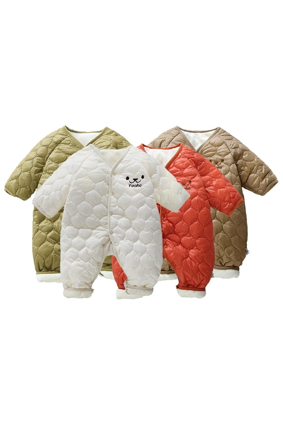 Newborn Baby Jumpsuit Bodysuit Outfit Jacket Unisex Fall Winter Infant Rompers Cotton Warm Snowsuit Clothing for 1-24 Months