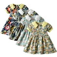 thumbnail image 1 of Esaierr Newborn Baby Printed Dresses for Girls,3M-4Y Little Girls Summer Short Sleeve Dresses Casual Cotton Summer Toddler Dress, 1 of 8