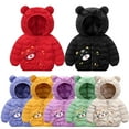 thumbnail image 1 of Esaierr Newborn Boys Girls Puffer Down Coat with Hooded Winter Coat Down Cotton Jacket Cartoon Ears Warm Outerwear for Toddler 9M-4Y, 1 of 4