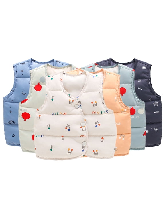Newborn Boys Girls Warm Puffer Vest for Baby 3M-4Y Lightweight Winter Sleeveless Jacket Infant Toddler Warm Liner Down Waistcoat Coats