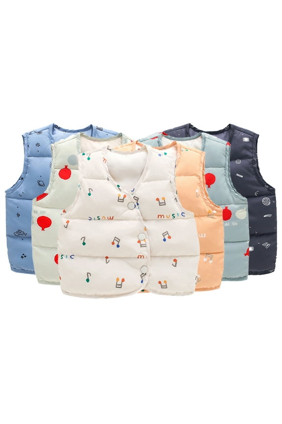 Newborn Boys Girls Warm Puffer Vest for Baby 3M-4Y Lightweight Winter Sleeveless Jacket Infant Toddler Warm Liner Down Waistcoat Coats