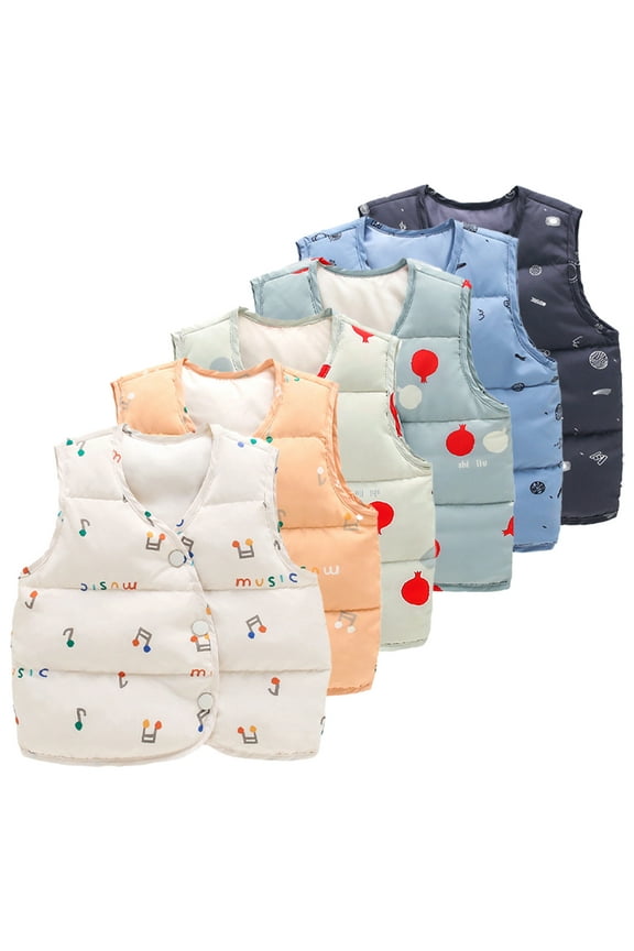 Newborn Boys Girls Warm Puffer Vest for Baby 3M-4Y Lightweight Winter Sleeveless Jacket Infant Toddler Warm Liner Down Waistcoat Coats