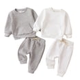 thumbnail image 1 of Esaierr Newborn Kids Toddler Girls Long Sleeve Sweatsuit Pants Outfits Baby Girls Spring Fall Crewneck Pullover Sweatshirt Top+Pants Set Newborn Track Suits 2 Piece Sizes Clothes for 3M-4Y, 1 of 7
