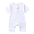 thumbnail image 1 of Esaierr Newborn Toddler Boys Girls Onesies Baby Bodysuit Crawling Suit for 0-24M Infant Solid Cotton Color Short Sleeve Bodysuits, 1 of 6