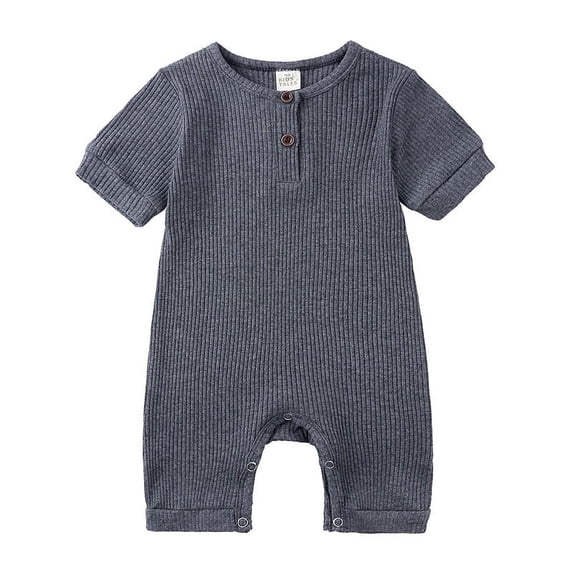 Esaierr Newborn Toddler Boys Girls Onesies Baby Bodysuit Crawling Suit for 0-24M Infant Solid Cotton Color Short Sleeve Bodysuits