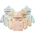 thumbnail image 1 of Esaierr Newborn Toddler Winter Cotton Coat Jacket for Baby Boys Girls Warm Outerwear with Ears Hooded Button Cartoon Long Sleeve Cardigan Jacket for 6M-4Y, 1 of 5