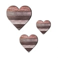 thumbnail image 1 of Esaierr Outdoor Wall Decor Heart Shaped Wooden Plaque Rustic Home Decor Wooden Wall Decor Brown 3PCS, 1 of 5