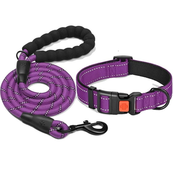 Esaierr Reflective Dog Collar with Safety Locking Buckle Set, Adjustable Pet Collars, For Small Medium Dogs