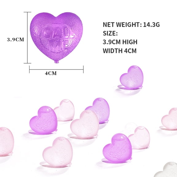 Esaierr Reusable Ice Cubes - Quick Freeze Plastic Love Ice Cubes with Assorted Colors Box of 15 Love Ice Plastic Cartoon Ice Lattice Ice Hockey