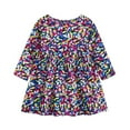 thumbnail image 1 of Esaierr Spring Fall Baby Girls Dresses Toddler Kids Girls Floral Print Casual Dress A-Line Twirly Dress Party Princess Dress for Baby 6M-6Y, 1 of 7