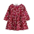 thumbnail image 1 of Esaierr Spring Fall Baby Girls Dresses Toddler Kids Girls Floral Print Casual Dress A-Line Twirly Dress Party Princess Dress for Baby 6M-6Y, 1 of 7