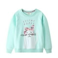 thumbnail image 1 of Esaierr Sweatshirts for Toddler Girls，girl Breathable Soft Comfortable Cotton Long Top Green, 1 of 5