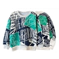 thumbnail image 1 of Esaierr Kids Toddler Boys Sweatshirt for Spring Fall Teen Children Boys Cartoon Printing Sweatsuit Children Pullover Bottom Tees Versatile Tops 4-14Y, 1 of 7