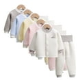 thumbnail image 1 of Esaierr Thermal Underwear Outfit for Infant Baby Long Pants Autumn Winter Base Layer Boys Girls Cold Weather Tops Bottom for 6 Months-24 Months, 1 of 9