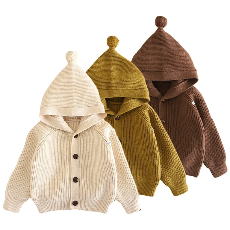 Solid Color Hooded Knitting Sweaters Solid Color Hooded Knitting Sweaters
