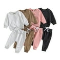 thumbnail image 1 of Esaierr Toddle Infant Boys Girls 2Pcs Tracksuit Outfits Baby Sweatshirt Jogger Pants Set Letters Embroidery 1M-3Y Kid fall Winter Sweatsuit Sweatpants Track Suits, 1 of 9