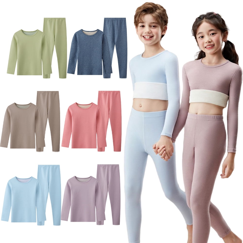 Esaierr Toddler 2PCS Kids Toddler Thermal Underwear Outfits Set Autumn