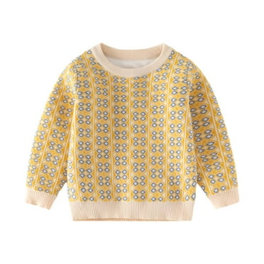 Esaierr Toddler Baby Boy Knit Sweater Kids Boy Sweater Pullover Autumn Winter Models Knitted Bottoming Shirt Sweater for 2-7T