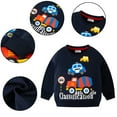 thumbnail image 1 of Esaierr Toddler Baby Boys Car Sweatshirts for Kids Long Sleeve Sweatshirts Cotton Pullover Cartoon T-Shirts Sweatshirts for 1-10y, 1 of 5