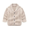thumbnail image 1 of Esaierr Toddler Baby Boys Cardigan V-Neck Sweater Kids Long Sleeve Button down Sweater Knit Cardigan, 1 of 5