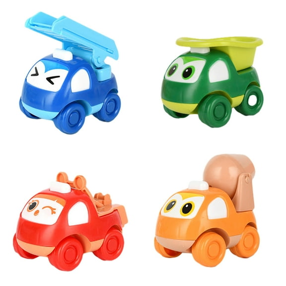 Esaierr Toddler Baby Construction Cars Toys Baby Cartoon Engineering Car Toys Boy Girl Inertia Mini Car Toys