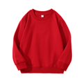 thumbnail image 1 of Esaierr Toddler Baby Cotton Sweatshirt Undershirt，little Boys Girls Undershirt Kids Solid Crewneck Pullover T-Shirt, 1 of 6