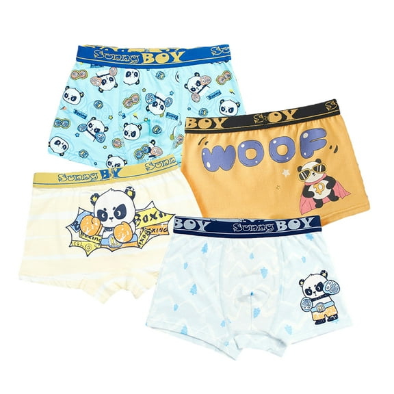 Esaierr Toddler Baby Cotton Underwear for 4PCS Kids Boys Boxer Briefs Colour Mix & Match for 3-18Y