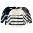 thumbnail image 1 of Esaierr Toddler Baby Crewneck Sweater for Kids Boys Sweater Long Sleeve Cotton Pullover Sweatshirt Fall Winter for 1-7Y, 1 of 5
