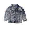 thumbnail image 1 of Esaierr Toddler Baby Denim Jackets for Boys Girls,1-6Y Kids Button Solid color Denim Jacket Casual Clothes Coat, 1 of 6