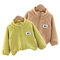 thumbnail image 1 of Esaierr Toddler Baby Fall Winter Stand Collar Fuzzy Coats for Boys Girls Fleece Puffer Sweatshirt Coats for Kids Warm Loose Zipper Shirt Cotton Outerwear 1-12T, 1 of 7