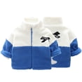 thumbnail image 1 of Esaierr Toddler Baby Fleece Warm Jacket Boys Winter Coat Long Sleeve Zip Jacket for 1-5Y, 1 of 5