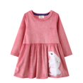 thumbnail image 1 of Esaierr Toddler Baby Girl Dress Breathable Soft Cotton Through Pattern Splicing Princess Dress, 1 of 5