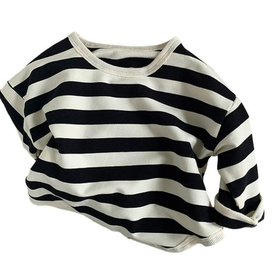 Esaierr Toddler Baby Girls Boys Cotton Striped T-Shirt Unisex Baby Long Sleeved Undershirt Little Kids Spring Autumn Undershirt Top