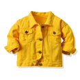 thumbnail image 1 of Esaierr Toddler Baby Girls Boys Denim Jacket Button down Basic Solid Color Jeans Coat 3M-6Y Kid Cowboy Outwear Casual Clothes, 1 of 8