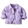 thumbnail image 1 of Esaierr Toddler Baby Girls Boys Denim Jacket Button down Basic Solid Color Jeans Coat 3M-6Y Kid Cowboy Outwear Casual Clothes, 1 of 8