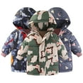 thumbnail image 1 of Esaierr Toddler Baby Girls Boys Hooded Puffer Jacket Winter Down Coat for Kids Hooded Puffer Jacket Long Lightweight Warm Cotton Down Outwear for 2-10Y, 1 of 5