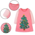 thumbnail image 1 of Esaierr 2-7Y Baby Kids Girls Autumn Dress for Toddler Baby Christmas Dress Long Sleeve Cotton Cartoon Christmas Tree Knitted Dress, 1 of 5