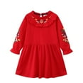 thumbnail image 1 of Esaierr Toddler Baby Girls Dress Cotton Long Sleeve Knit Dress Princess Dress for 2-7 T, 1 of 4