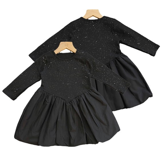 Esaierr Toddler Baby Girls Winter Dress Kids Cotton Jacket Dress Long Sleeve Comfortable Princess Dress for 1-9Y