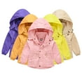 thumbnail image 1 of KYAIGUO Toddler Kids Hooded Rain Jackets Boys Girls Rain Jacket Waterproof Long Sleeve Windbreaker Outwear for 2-10Y, 1 of 5