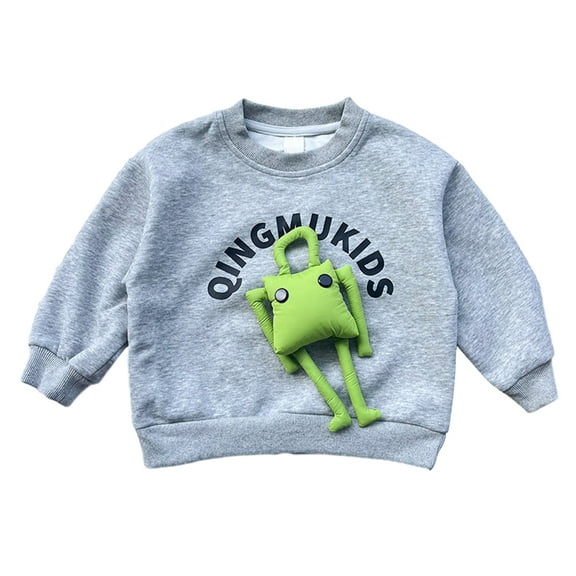 Esaierr Toddler Baby Newborn Cartoon Sweatshirt for Boys Sweatshirt Autumn Crewneck Pullover Shirt Loose Hundred Casual Sweatshirt for 12M-5T