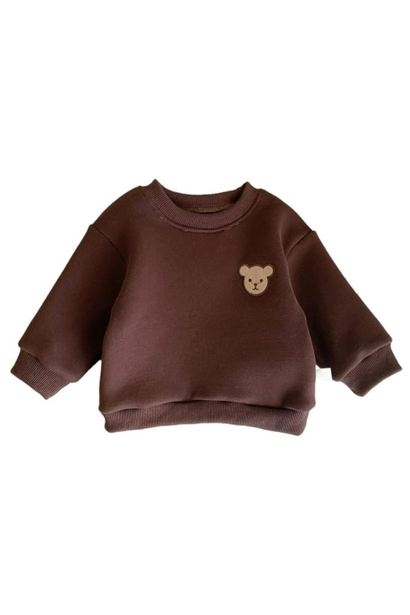 Toddler Baby Newborn Pullover Sweatshirt for Boys Girls,Girls Tops Kids Sweat Shirts Sweatshirt Thickened Warm Crewneck Sweatshirt for 3M-24M