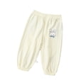thumbnail image 1 of Esaierr Toddler Boy Girl Casual Basic Plain Soft Pant 6M-5T Baby Summer Fall Comfy Cotton Linen Bloomers Pants, 1 of 9