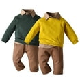 thumbnail image 1 of Esaierr Toddler Boys 3PCS Shirts Pants Outfits for Baby Newborn Sweatshirt Shirt Pants Set Long Sleeve Autumn Winter Comfortable Set for 6M-5Y, 1 of 5