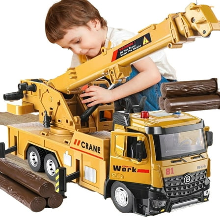 Esaierr Kids Toddler Toys Crane Boys Toys Construction Toys Trucks Metal Engineering Vehicle Boys Girls Crane Model Toys Educational Toys for 3-7Y